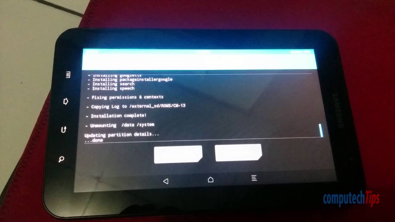 Clockworkmod recovery for samsung galaxy tab p1000